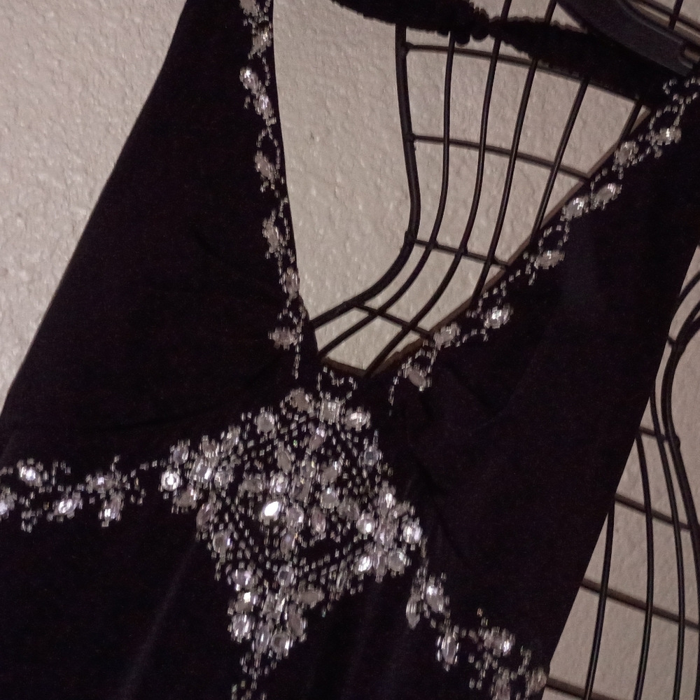 Y2K Vintage Formal Long Maxi Beaded Gown Cruise Elegant Evening